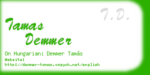 tamas demmer business card